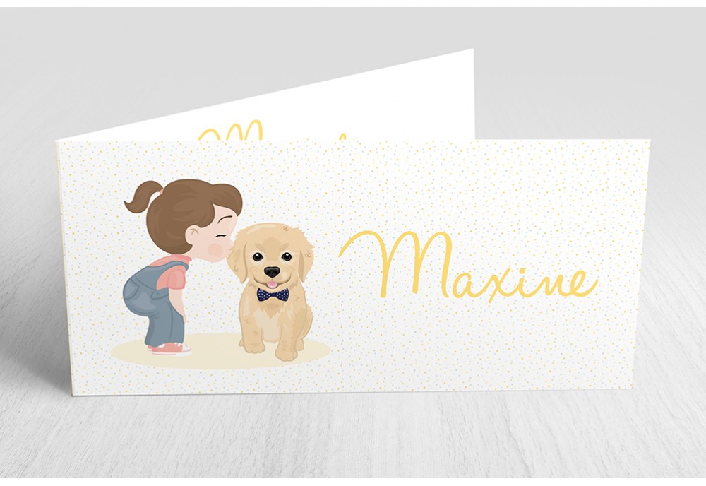 Meisje met lieve hond Meisje met lieve hond